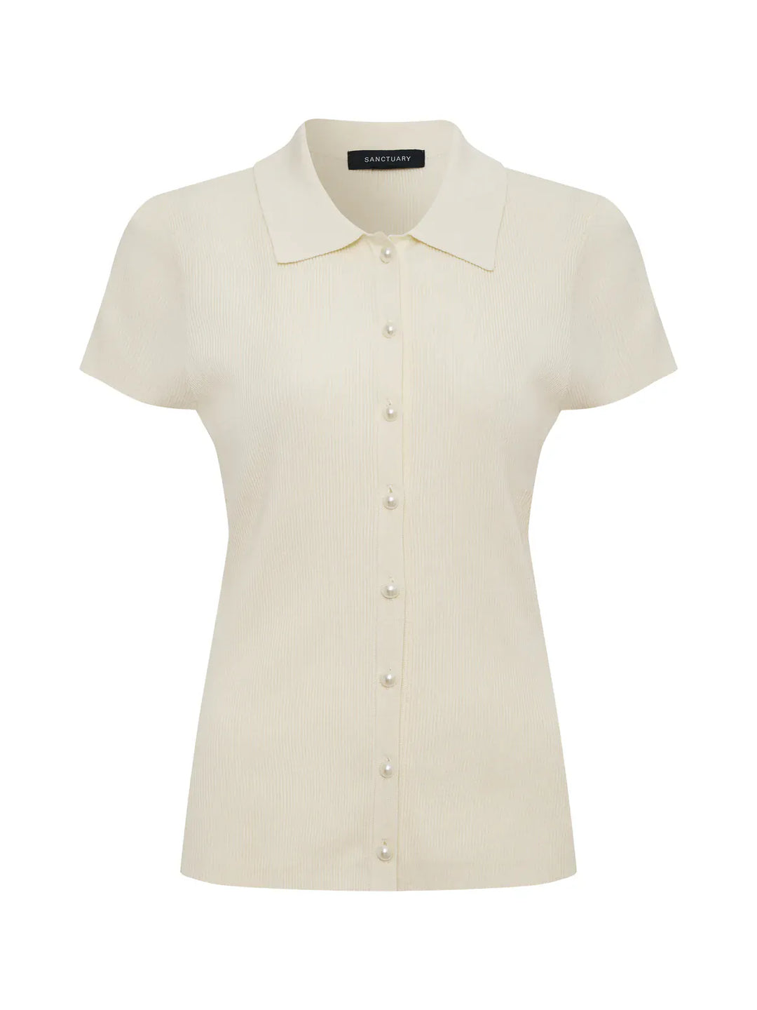 Sanctuary Lover Girl ribbed sweater top displayed on a hanger with a cozy knit texture and fitted silhouette.