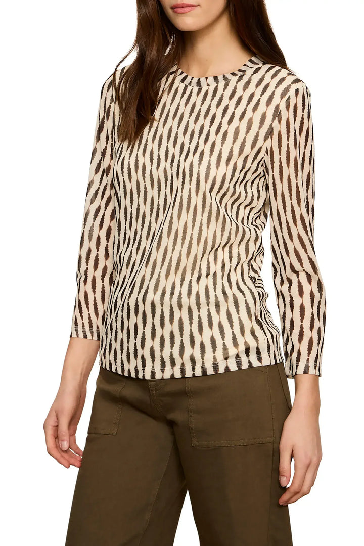 Sanctuary Top Mesh 3/4 Sleeve Top