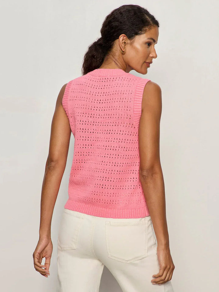 Sanctuary Top Pointelle Shell Top