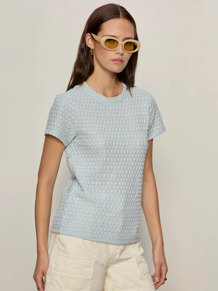 Sanctuary Pucker Up Perfect Tee, a stylish casual top with a relaxed fit, featuring a soft fabric and comfortable neckline.
