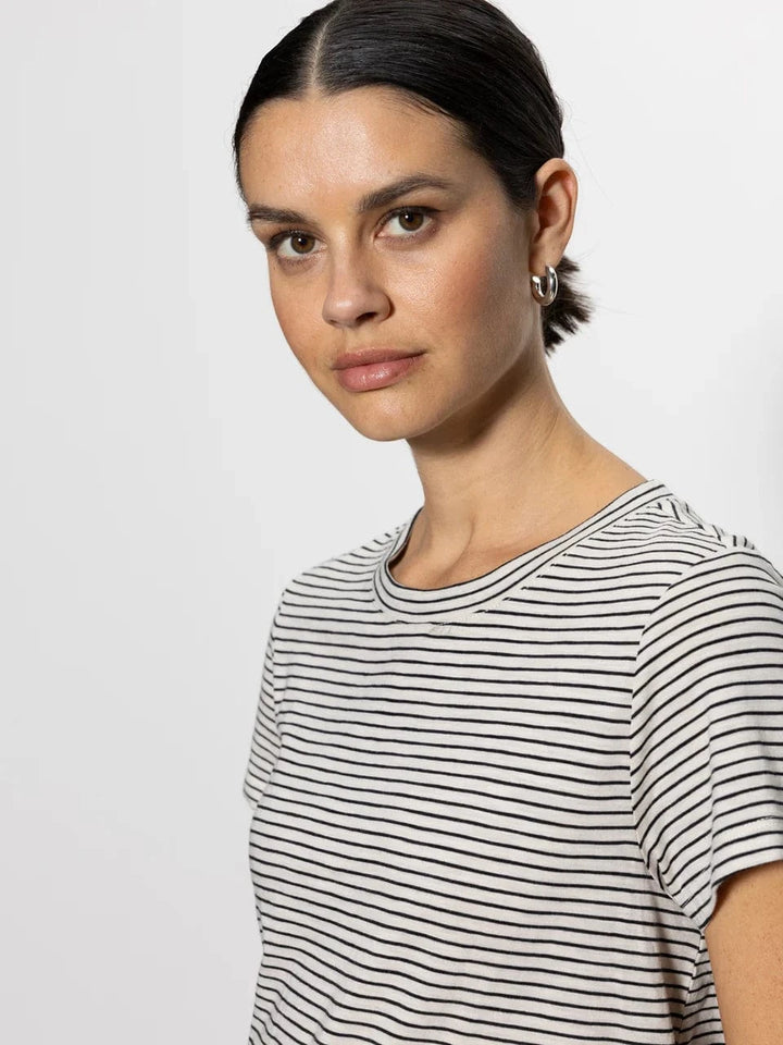 Sanctuary Top Pumice Stone Black Stripe / XS The Perfect Tee