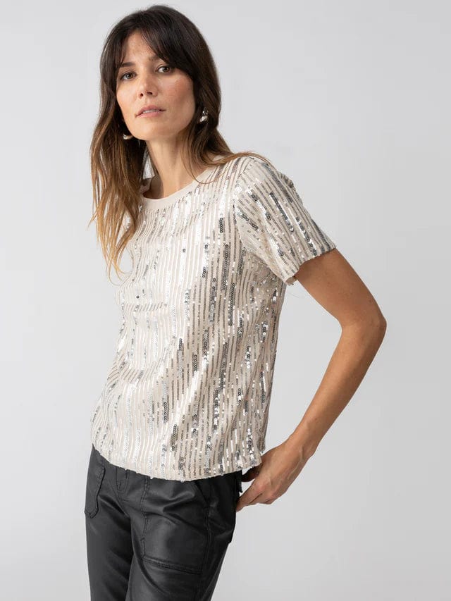 Sanctuary Top Sequin Perfect Tee