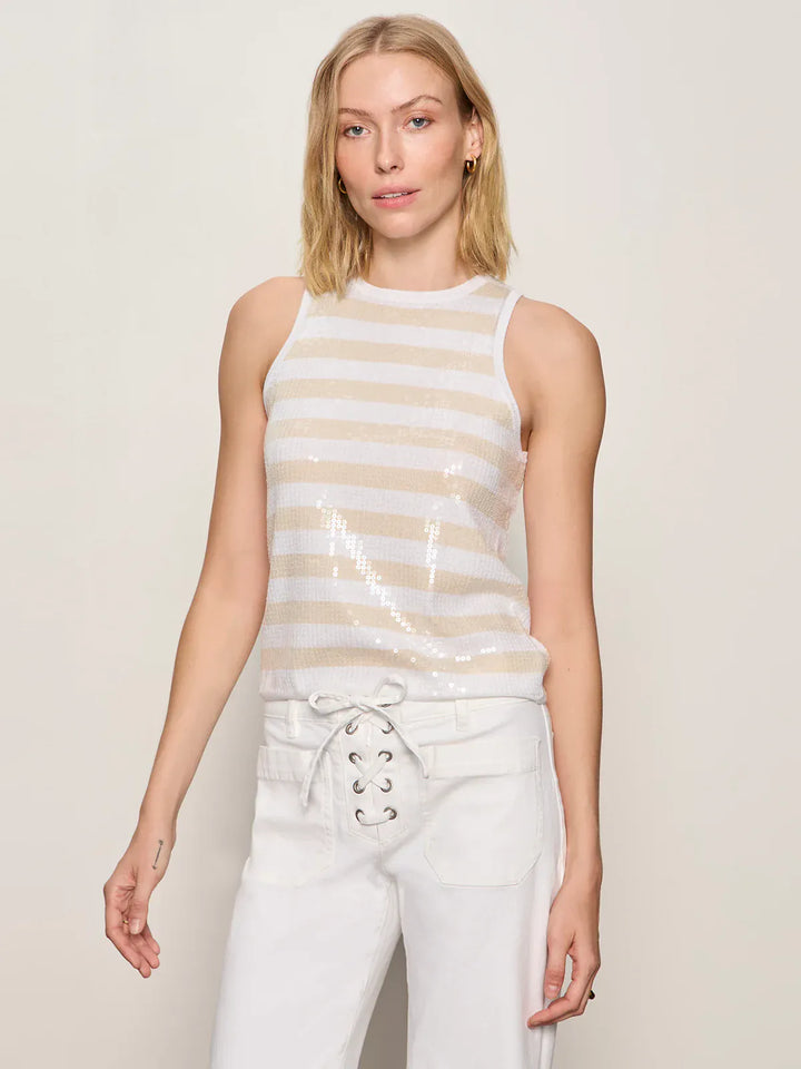 Sanctuary Top Summer Sand / White Stripe / XS Summer Shine Sequin Shell