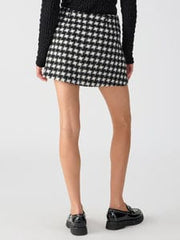 Sanctuary Westend Mini Skirt Brushed Houndstooth