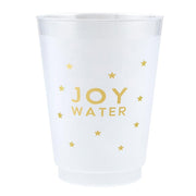 Santa Barbara Drinkware Joy Water Gold Foil Frost Cups - 6pk 16oz