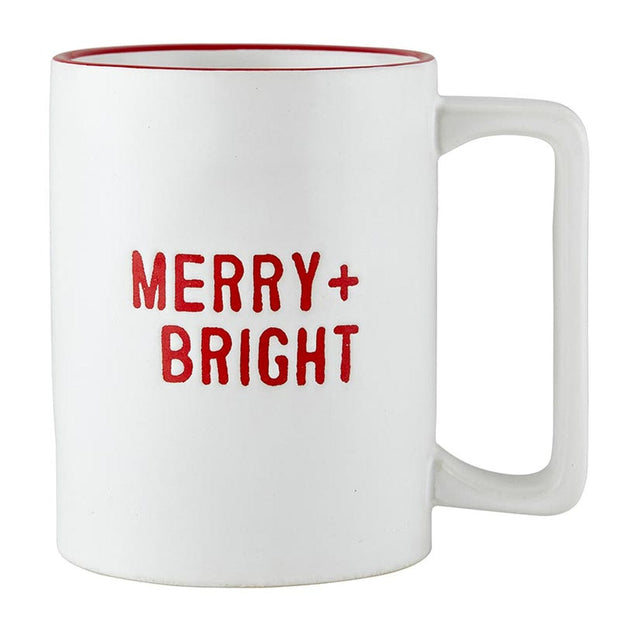 Santa Barbara Drinkware Merry + Bright Holiday Organic Mug