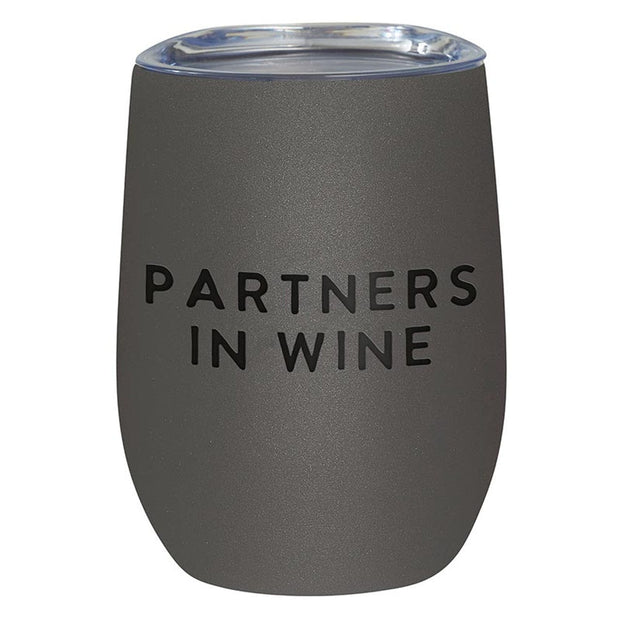 Santa Barbara Drinkware Partners in Wine Holiday Stainless Wine Tumbler