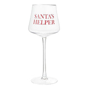 Santa Barbara Drinkware Santa's Helper Face to Face Stemmed Wine Glass