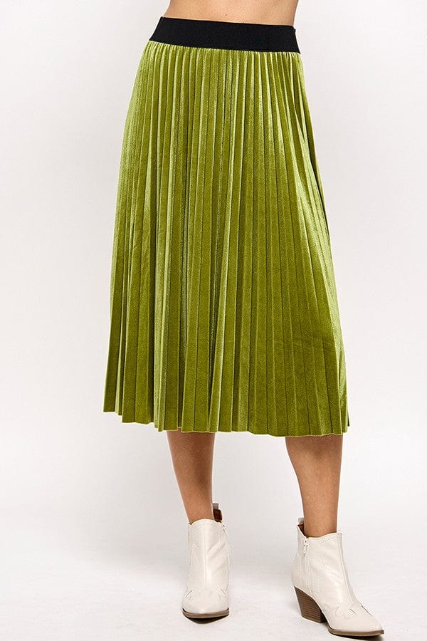 See and be Seen Skirt Keira Velvet Pleat Skirt