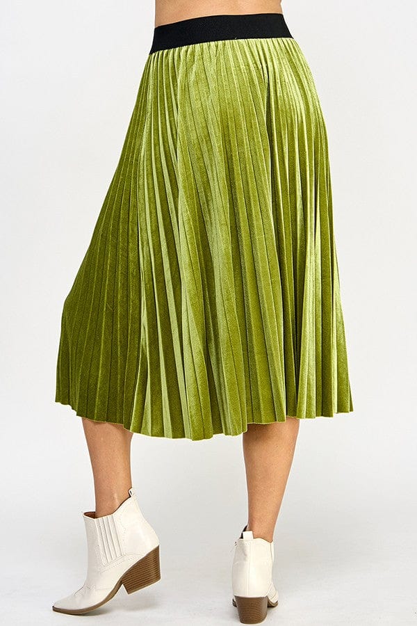 See and be Seen Skirt Keira Velvet Pleat Skirt