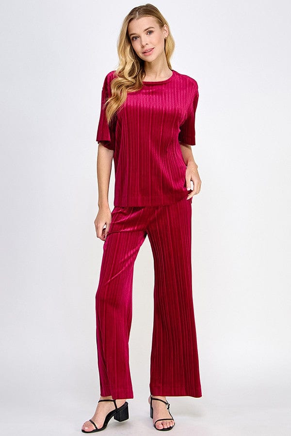 See and be Seen Top Emerie Pleated Velvet Top