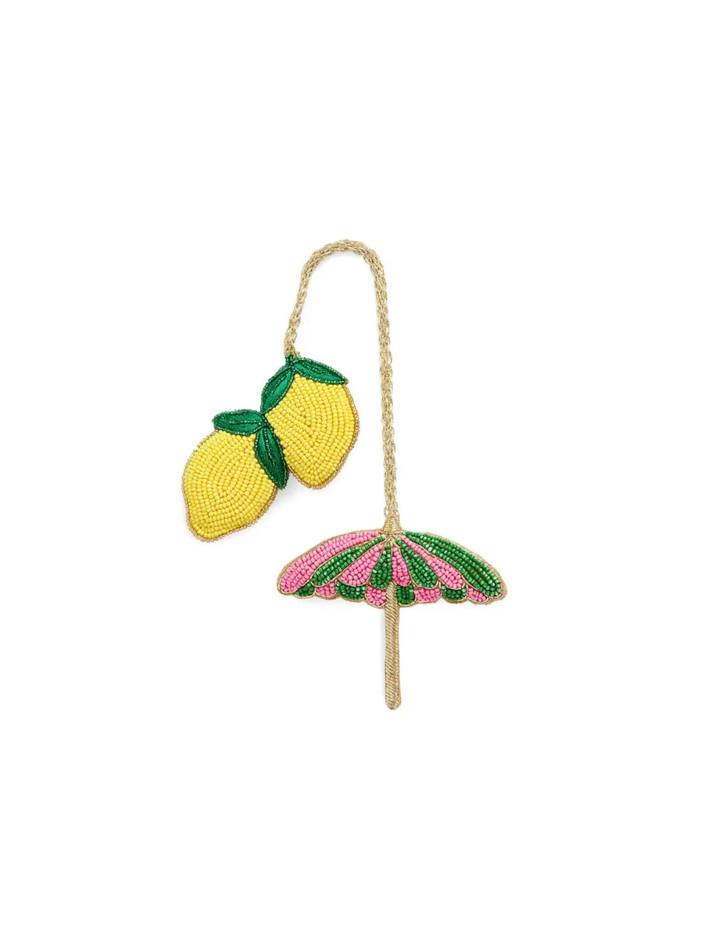 Shiraleah Charm Lemon/Umbrella Beaded Bag Charm