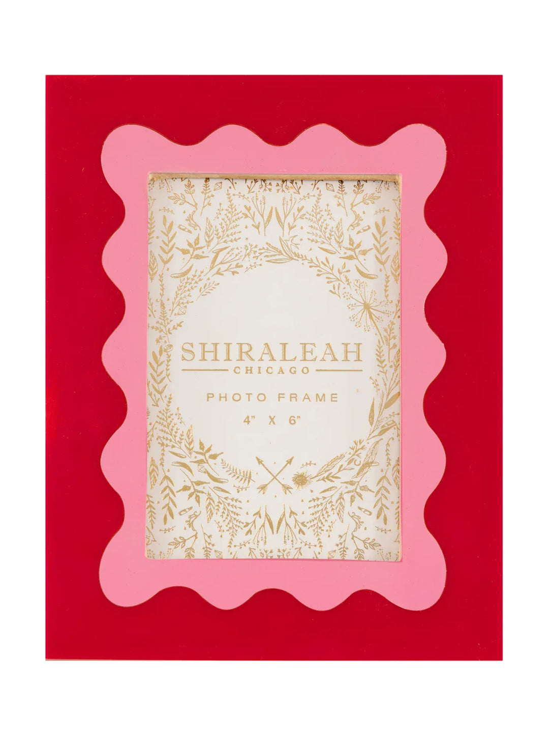 Shiraleah Gift Red Viva Wave 4" x 6" Picture Frame
