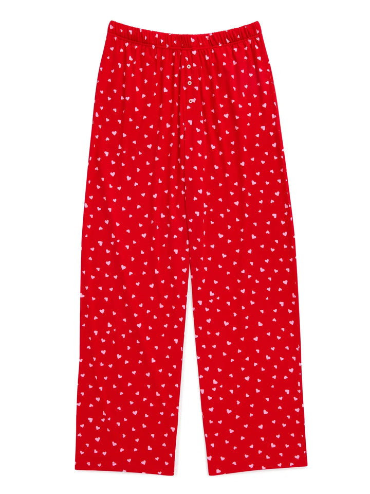 Shiraleah PJ Set Mini Hearts Ultra-Soft Jersey Knit PJ Set