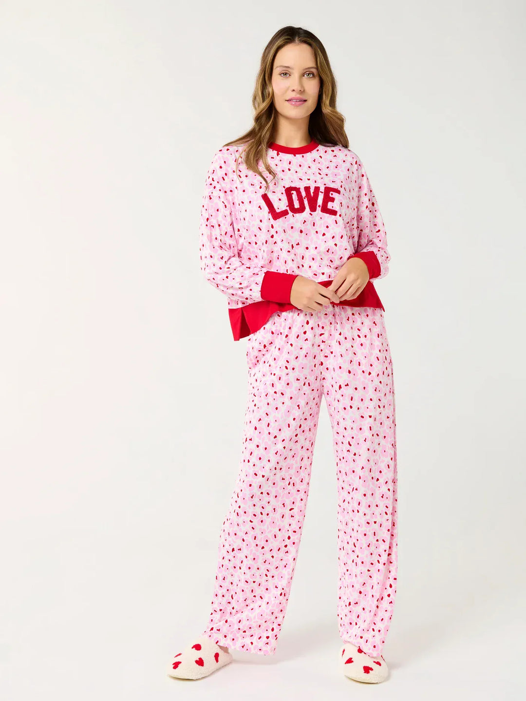 Shiraleah PJ Set Multi / S Floral "Love" Ultra-Soft Jersey Knit PJ Set