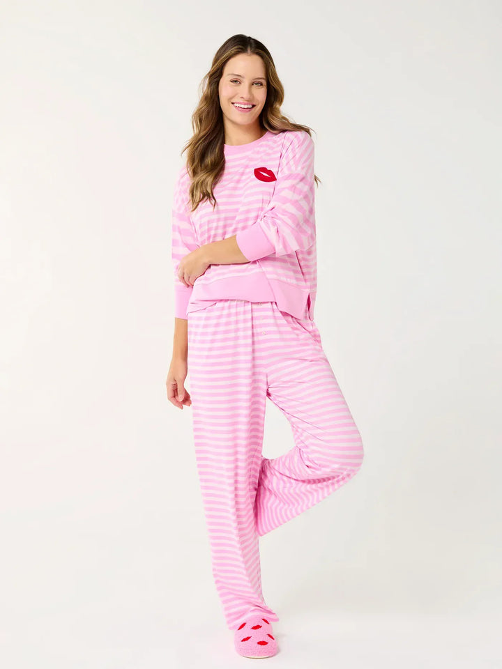 Shiraleah PJ Set Pink / S Stripe Ultra-Soft Jersey Knit PJ Set