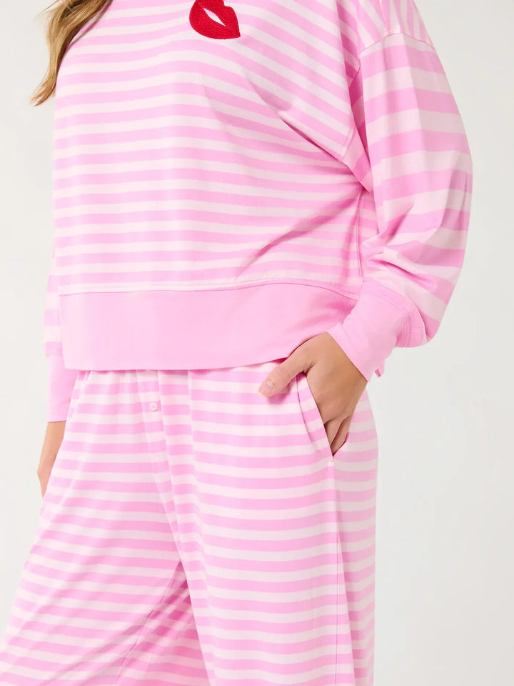 Shiraleah PJ Set Stripe Ultra-Soft Jersey Knit PJ Set