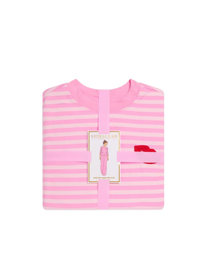 Shiraleah PJ Set Stripe Ultra-Soft Jersey Knit PJ Set