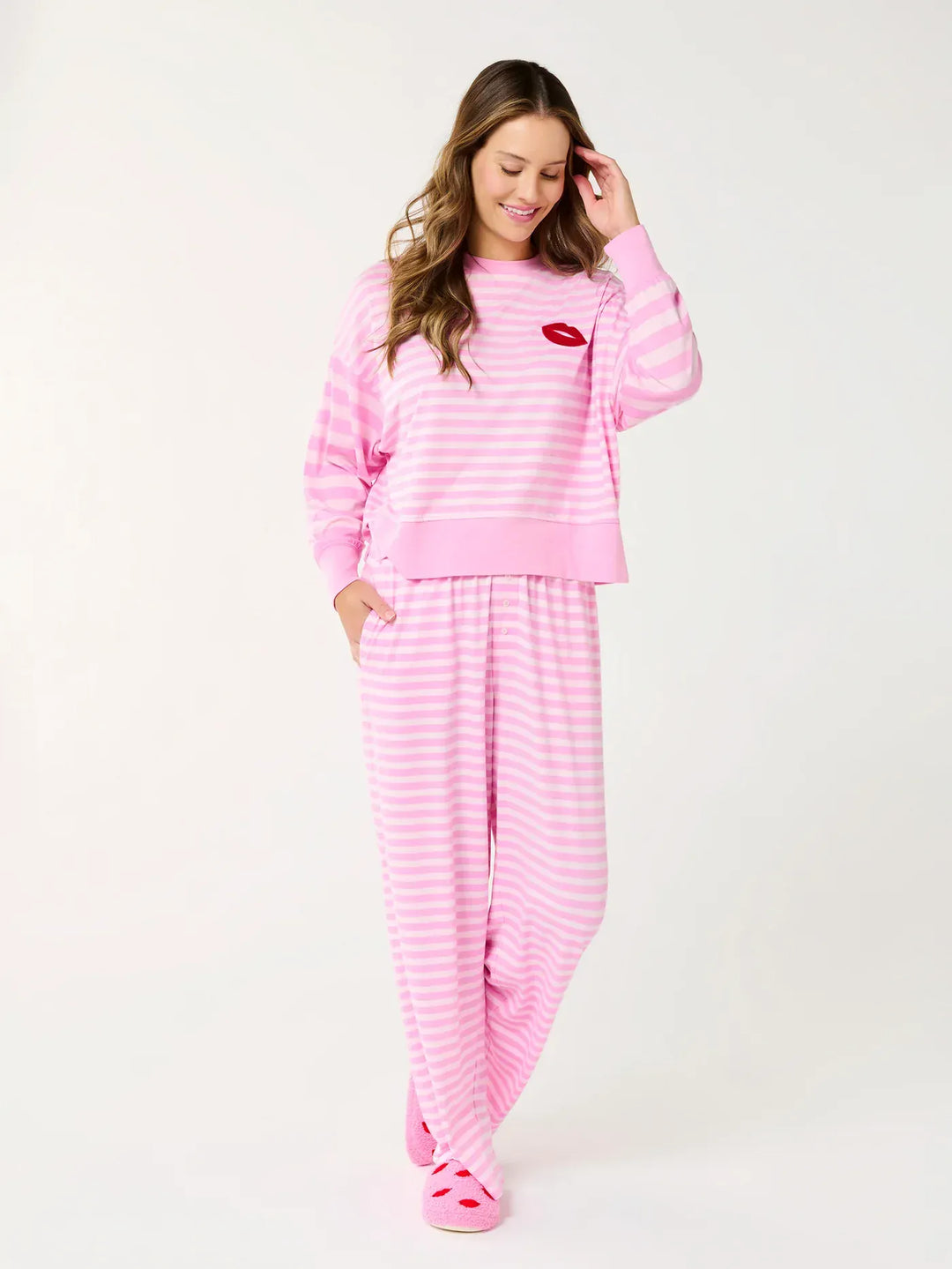 Shiraleah PJ Set Stripe Ultra-Soft Jersey Knit PJ Set