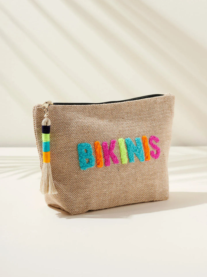 Shiraleah Pouch Natural Bikinis Zip Pouch