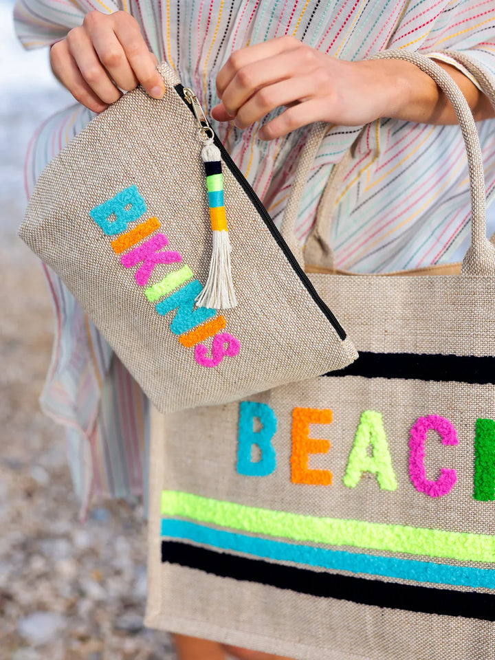 Shiraleah Pouch Natural Bikinis Zip Pouch