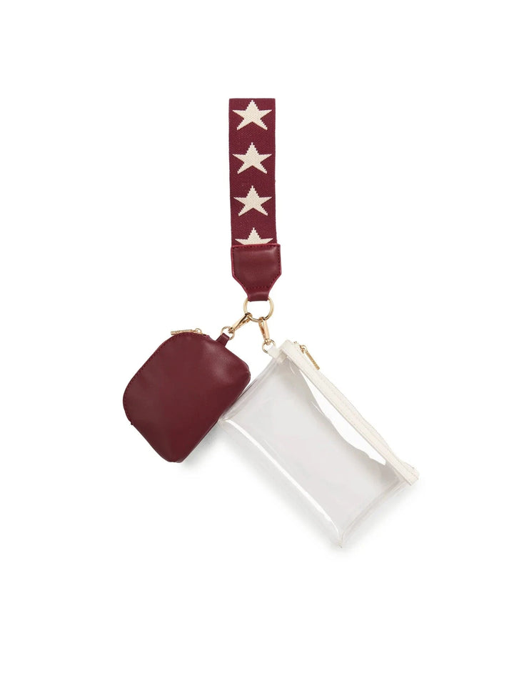Shiraleah Purse Maroon Taylor Mini Wristlet