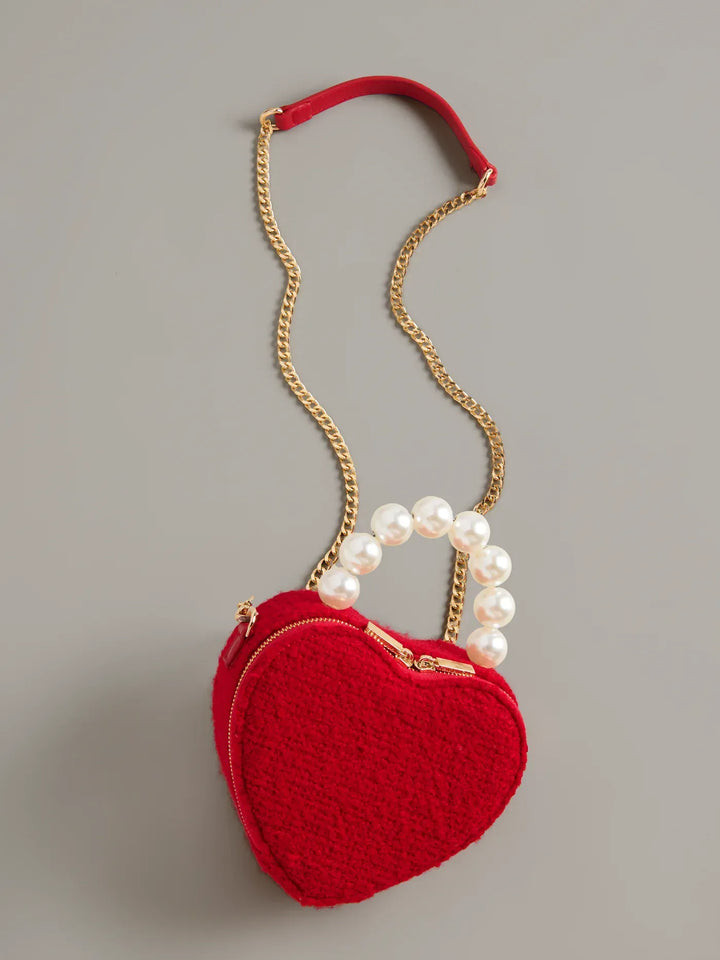 Shiraleah Purse Red Heart Top Handle Bag