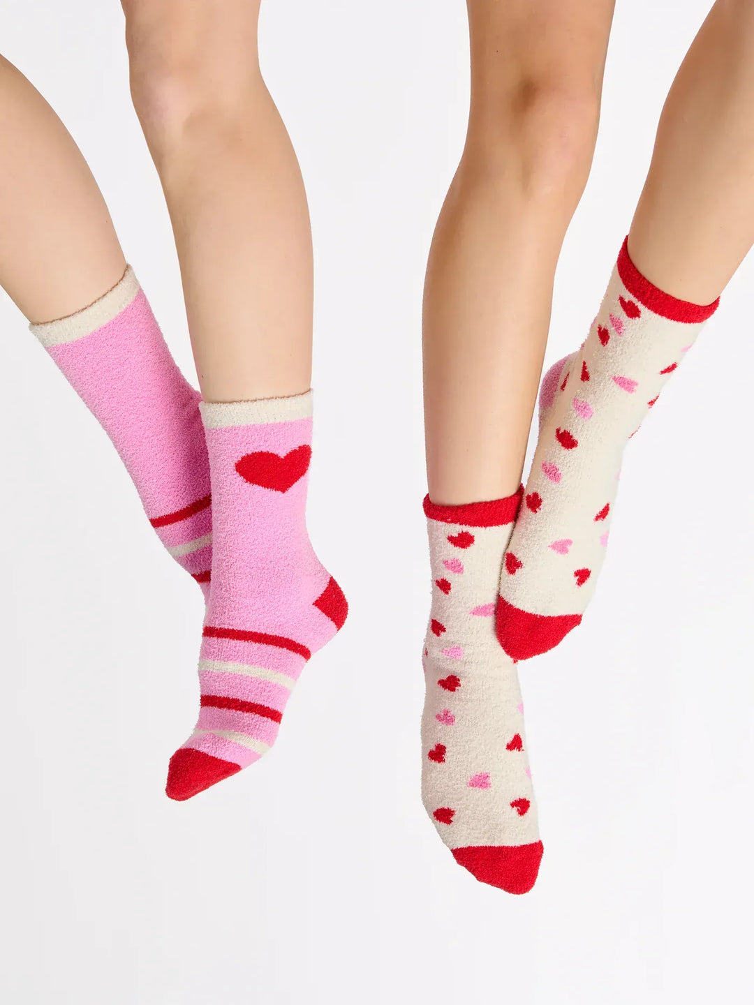 Shiraleah Socks Ivory Candy Heart Socks