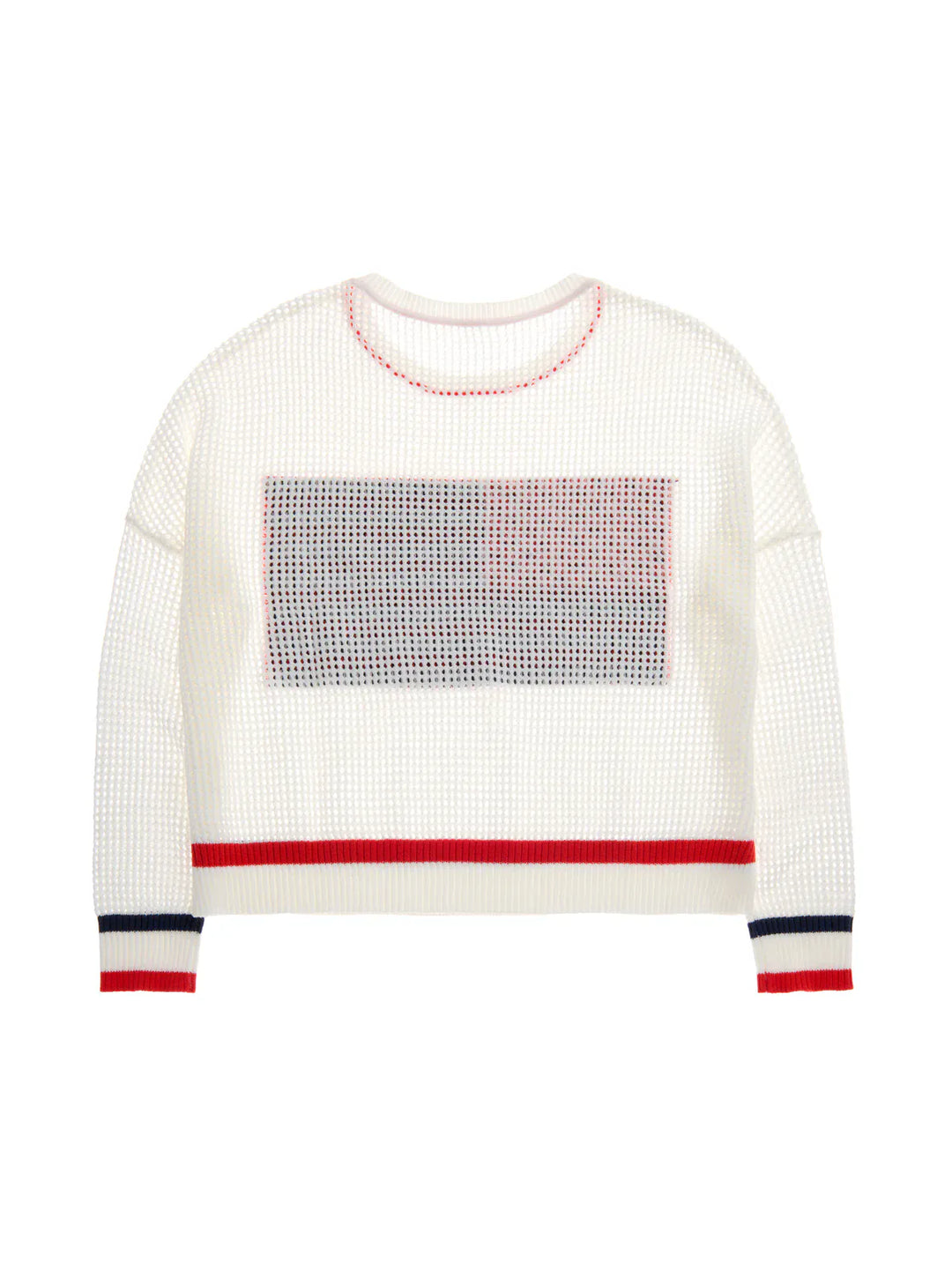 Shiraleah Sweater American Flag Mesh Sweater