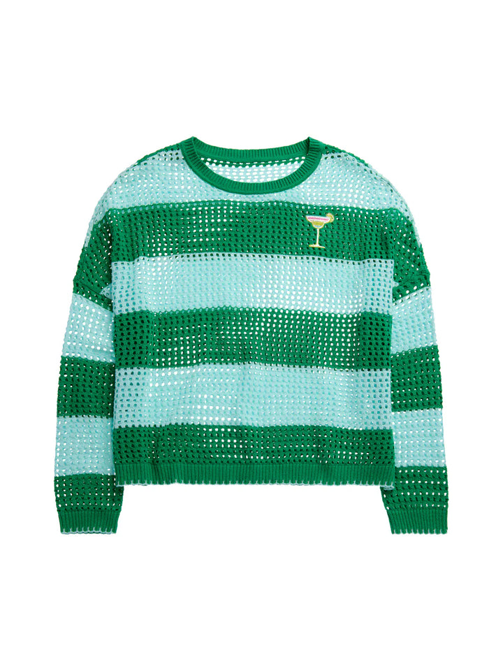 Shiraleah Sweater Margarita Striped Mesh Sweater