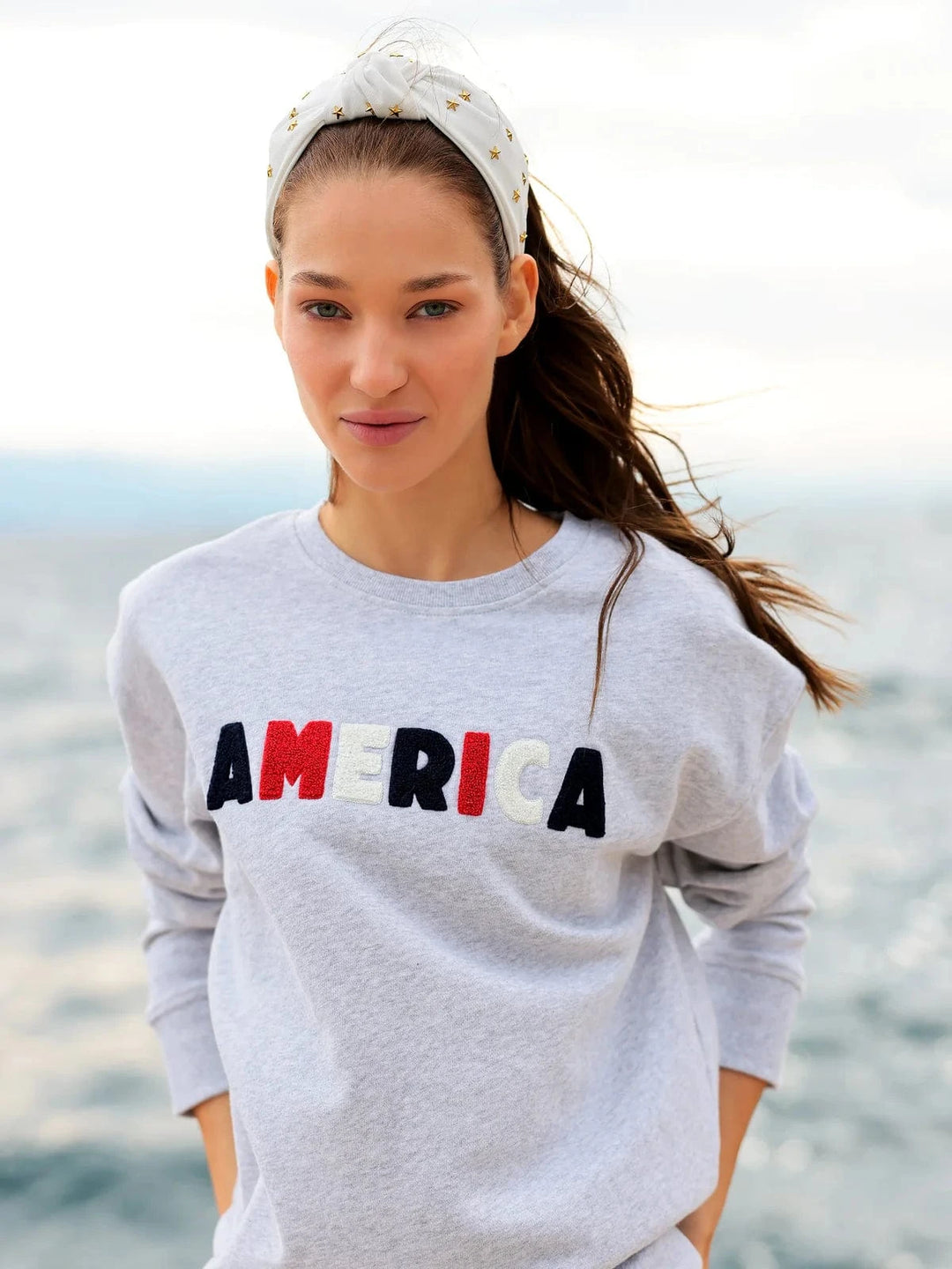 Shiraleah Sweatshirt Grey / S America Sweatshirt