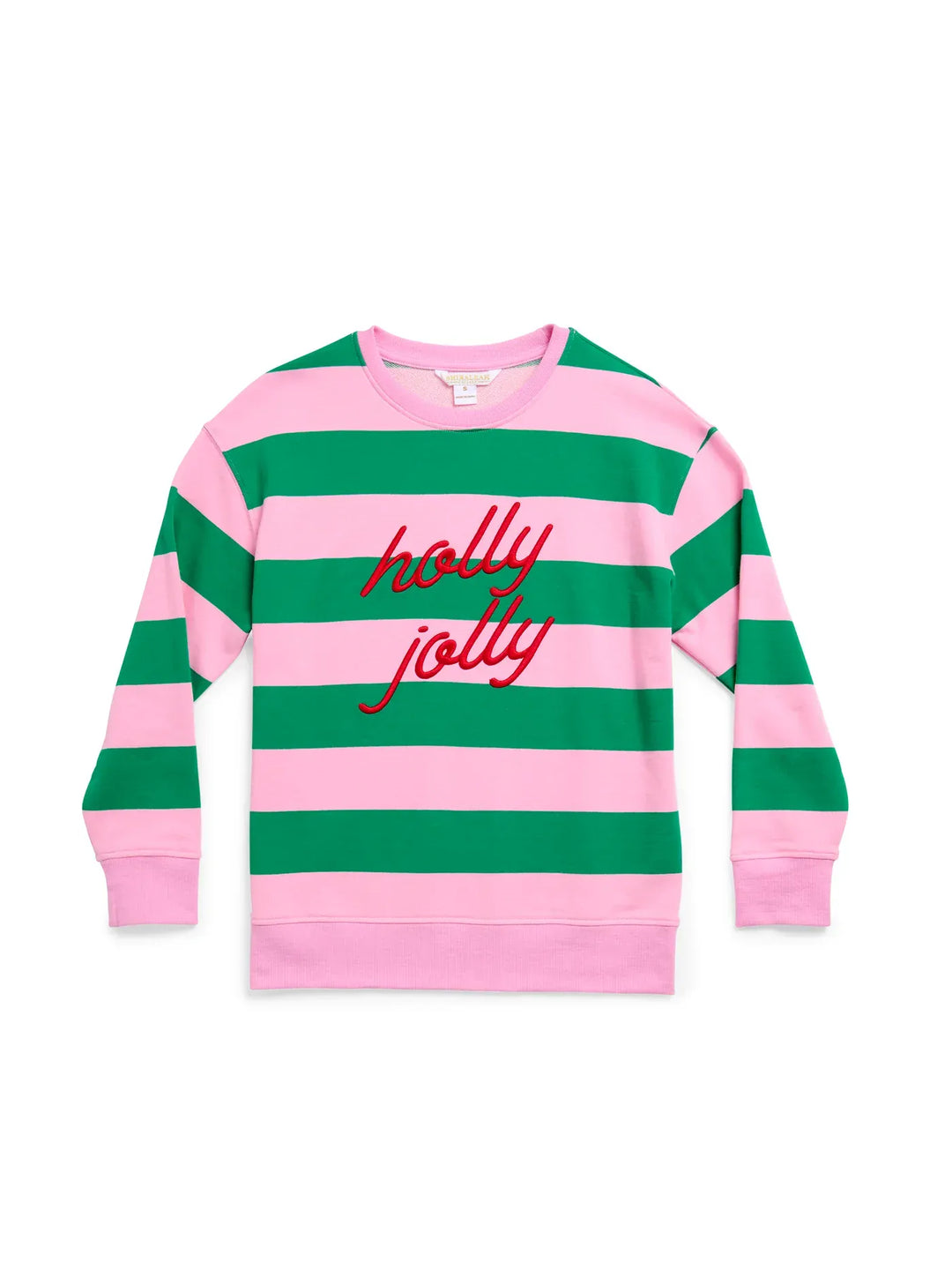 Shiraleah Sweatshirt Holly Jolly Striped Classic Sweatshirt