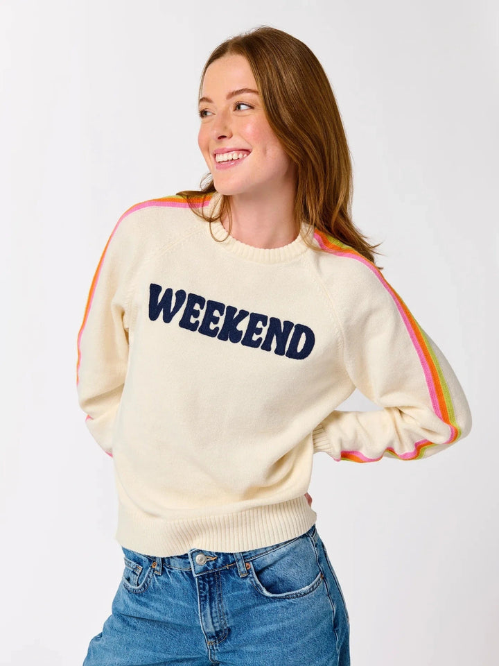 Shiraleah Sweatshirt Ivory / S Weekend Color Stripe Sweater