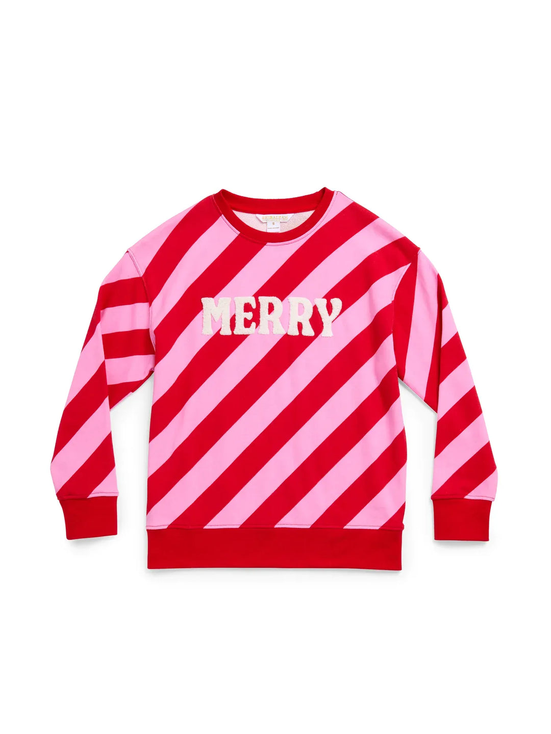 Shiraleah Sweatshirt Merry Diagonal Striped Classic Sweatshirt