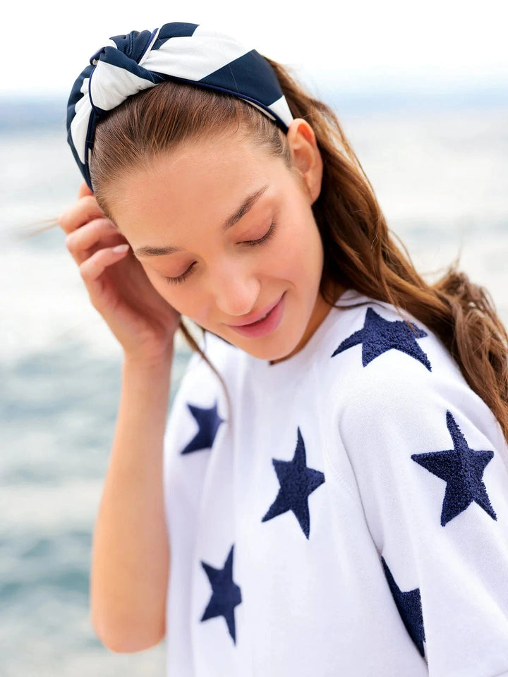 Shiraleah Sweatshirt Stars Lightweight Short Sleeve Sweatshirt