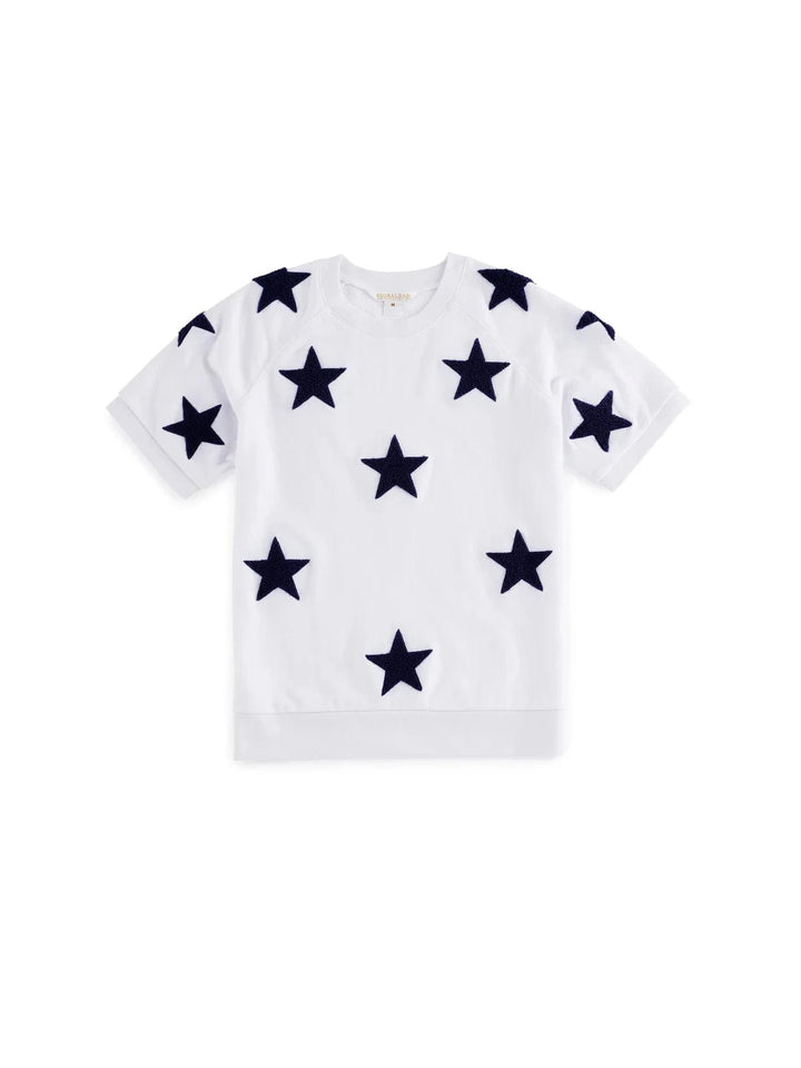 Shiraleah Sweatshirt Stars Lightweight Short Sleeve Sweatshirt