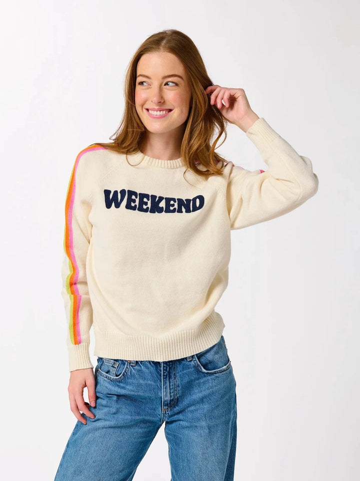 Shiraleah Sweatshirt Weekend Color Stripe Sweater