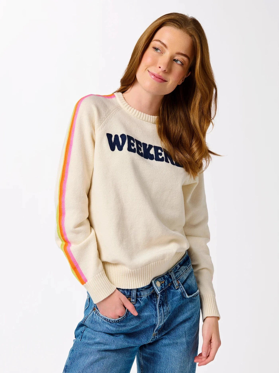 Shiraleah Sweatshirt Weekend Color Stripe Sweater