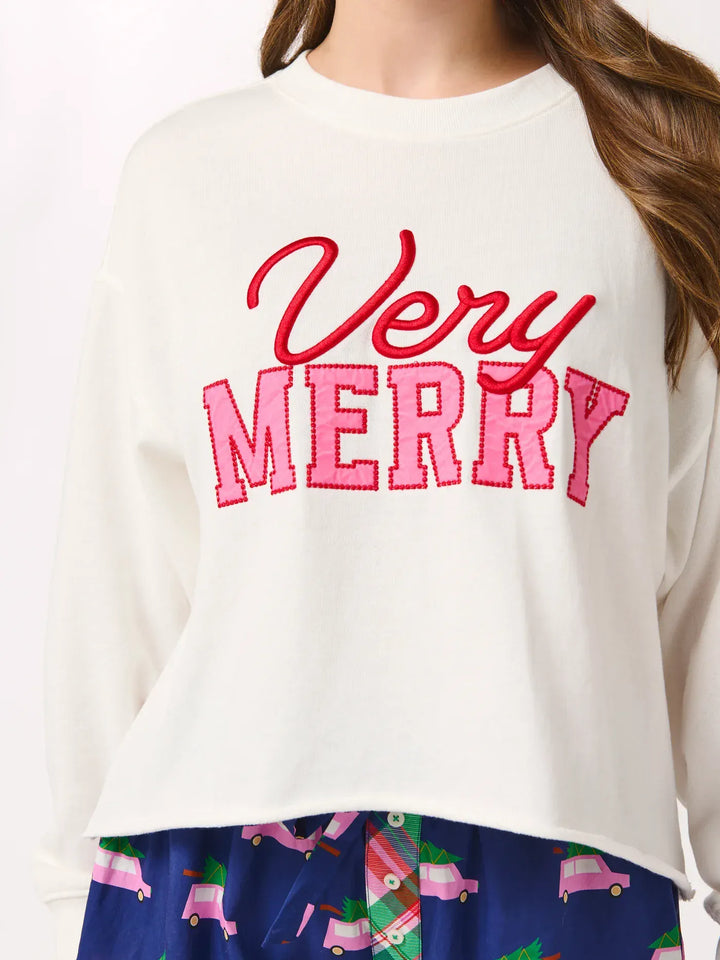 Shiraleah Sweatshirt White / S Very Merry Lounge Sweatshirt