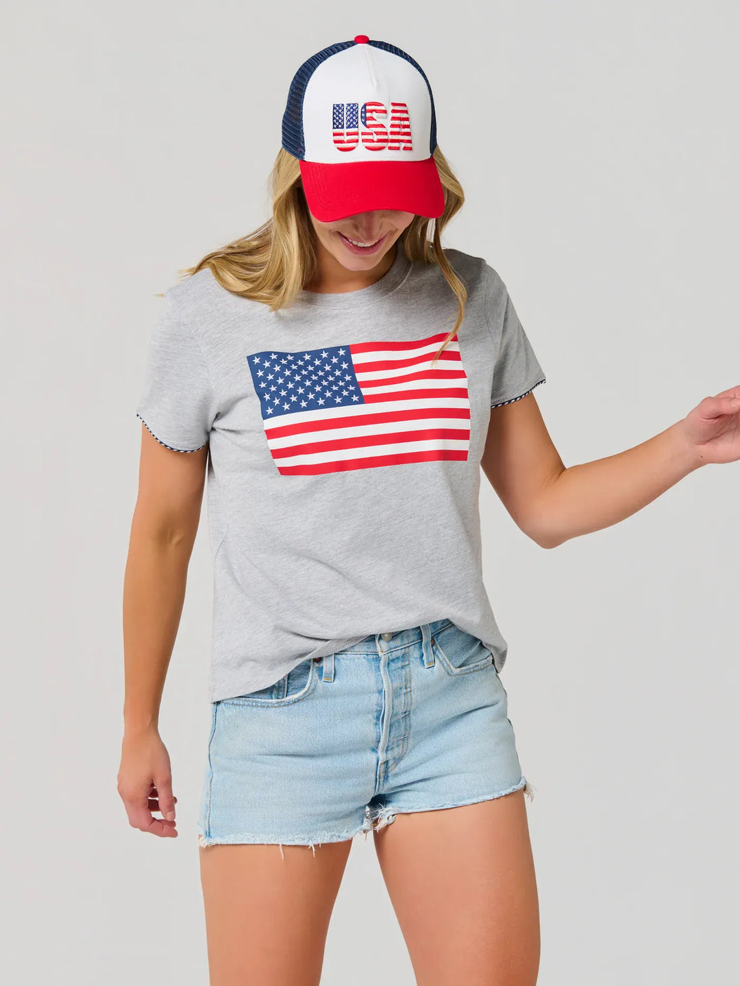 Shiraleah Tee American Flag Relaxed Tee