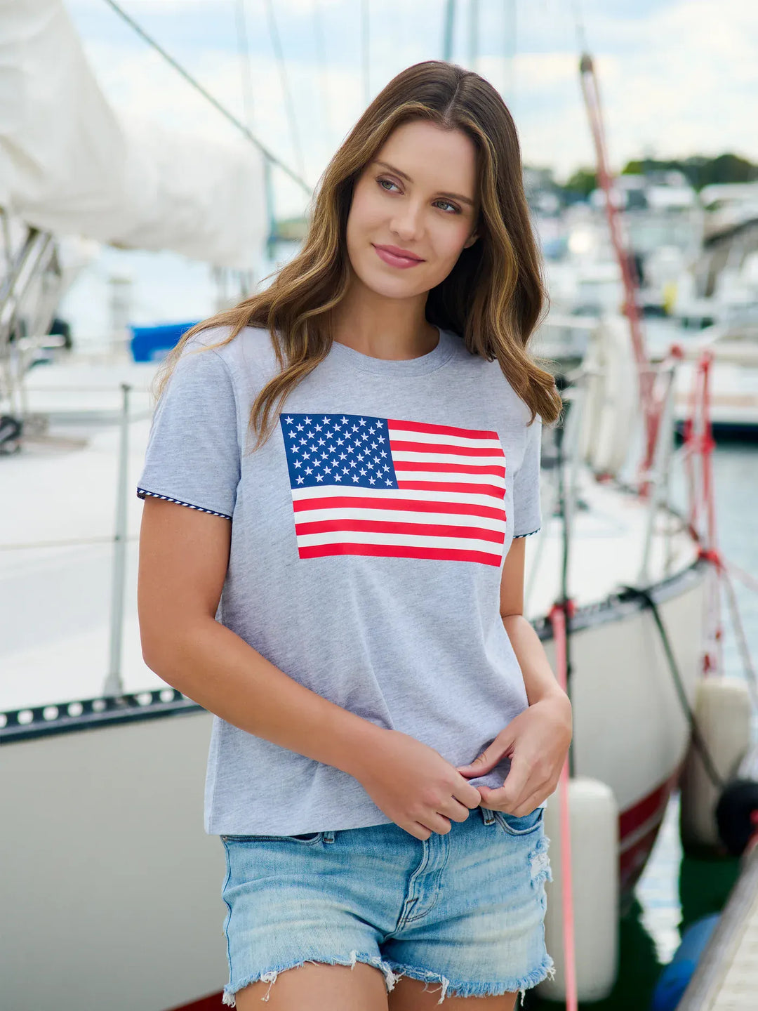 Shiraleah Tee American Flag Relaxed Tee
