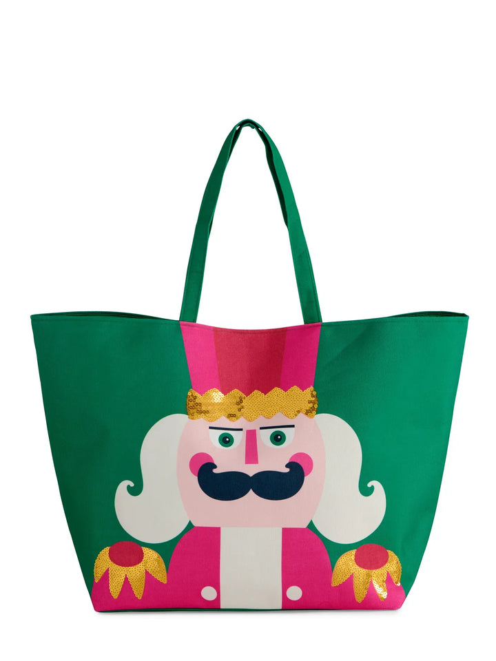 Shiraleah Tote Green Nutcracker Gifting Tote