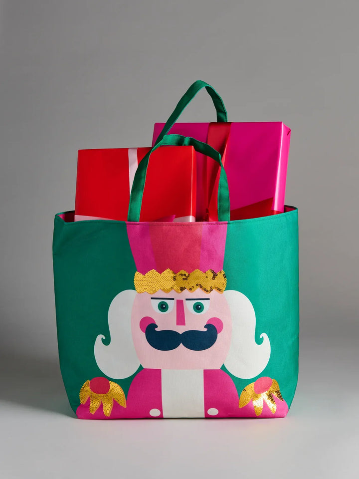 Shiraleah Tote Green Nutcracker Gifting Tote