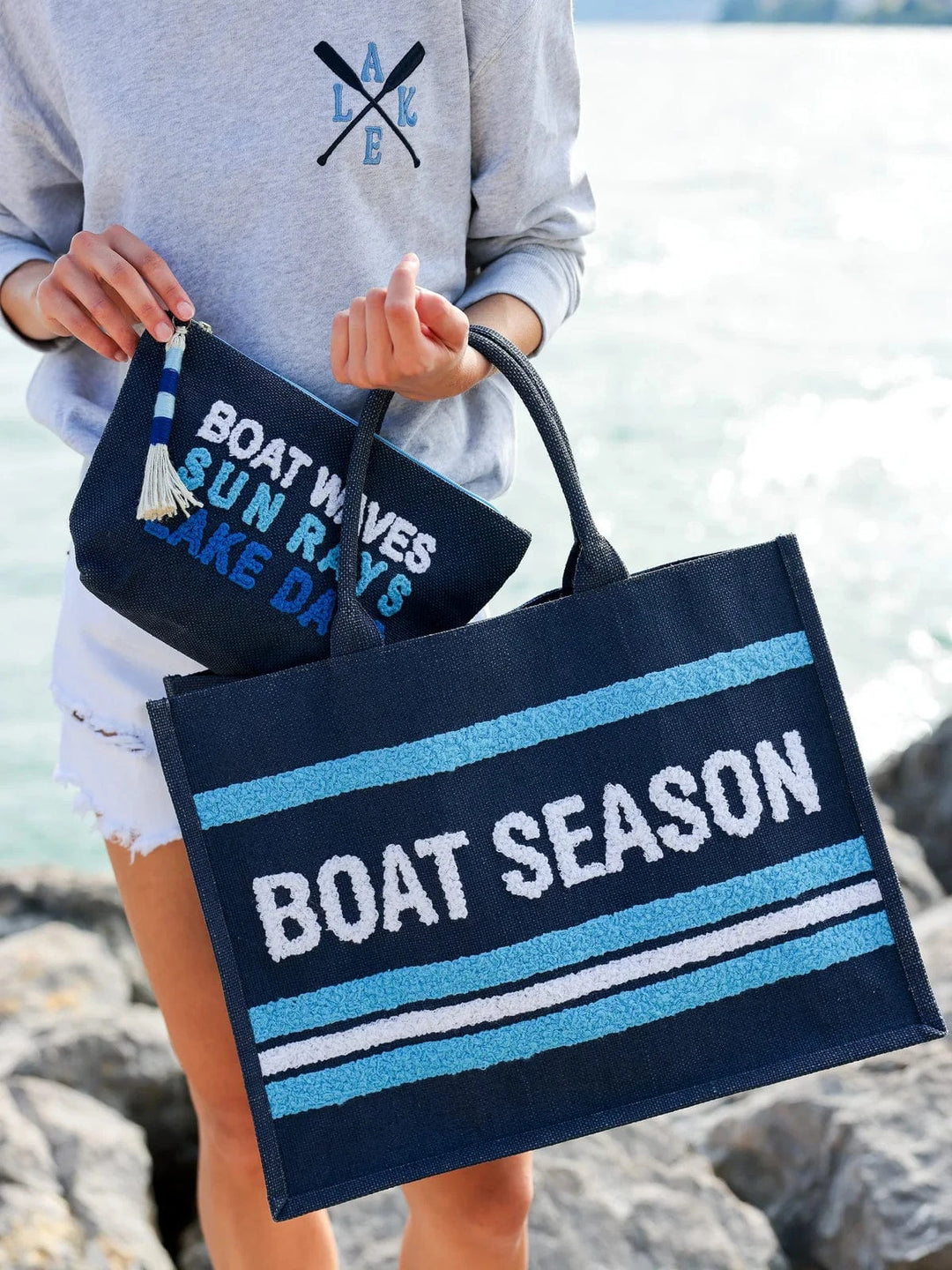 Shiraleah Tote Navy Boat Season Bag