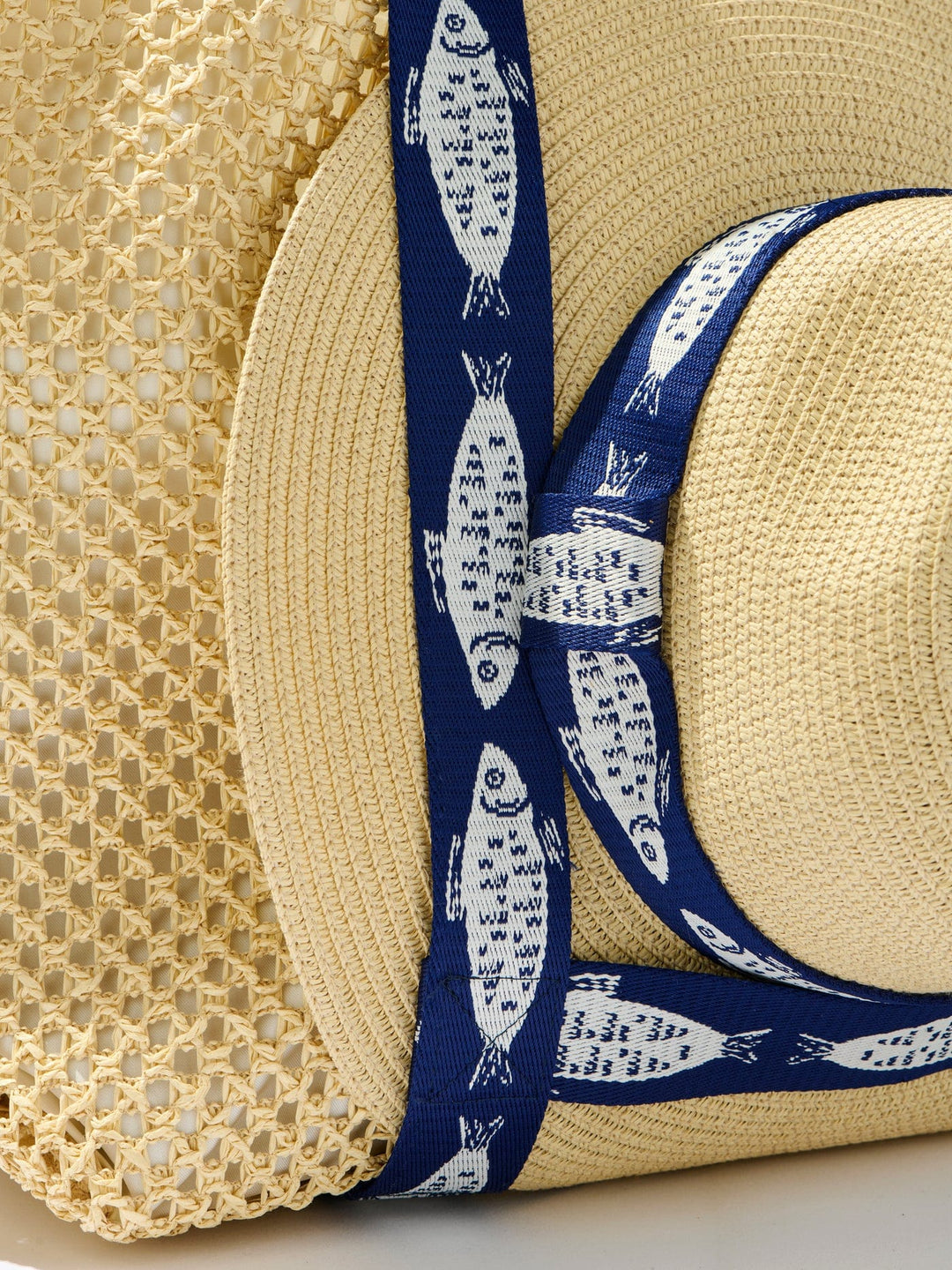 Shiraleah Tote Navy Fisher Tote &amp; Hat Set