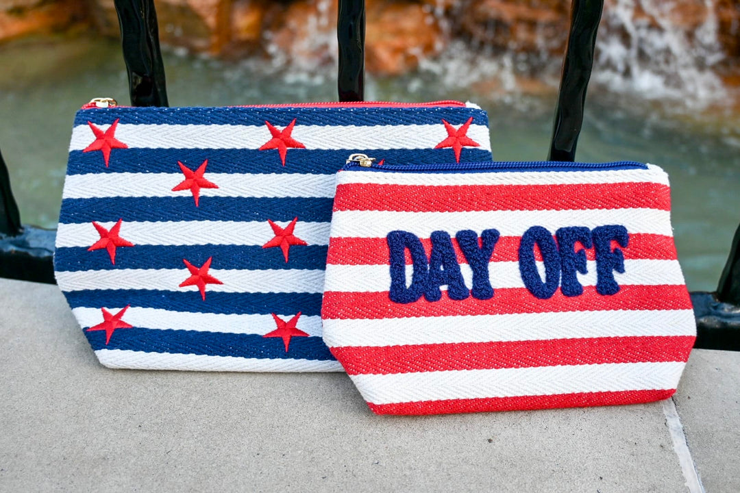Shiraleah Tote Navy Morgan Stars Large Zip Pouch