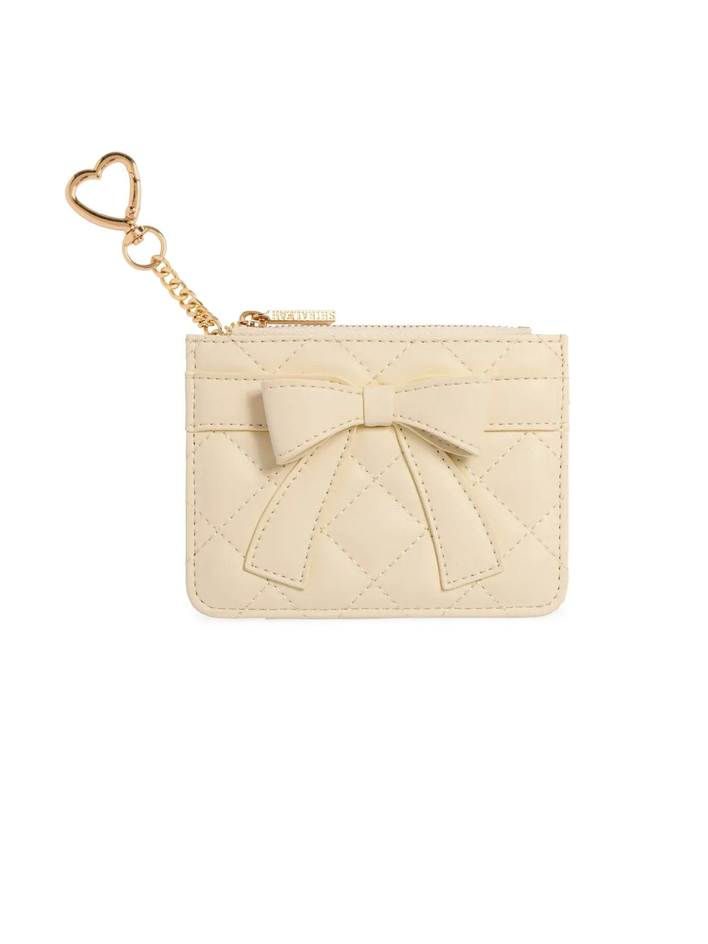 Shiraleah Wallet Ivory Quilted Bow Card Case