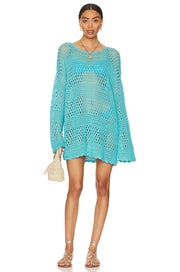 Show Me Your MuMu Pullover Turquoise Crochet / S Paula Pullover