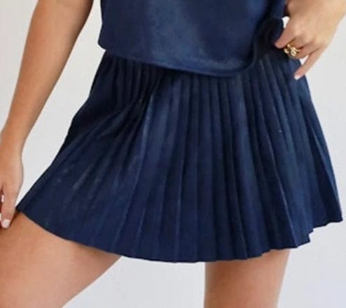 Sincerely Ours Skirt Navy Snake Suede / XS All Good Mini Skirt