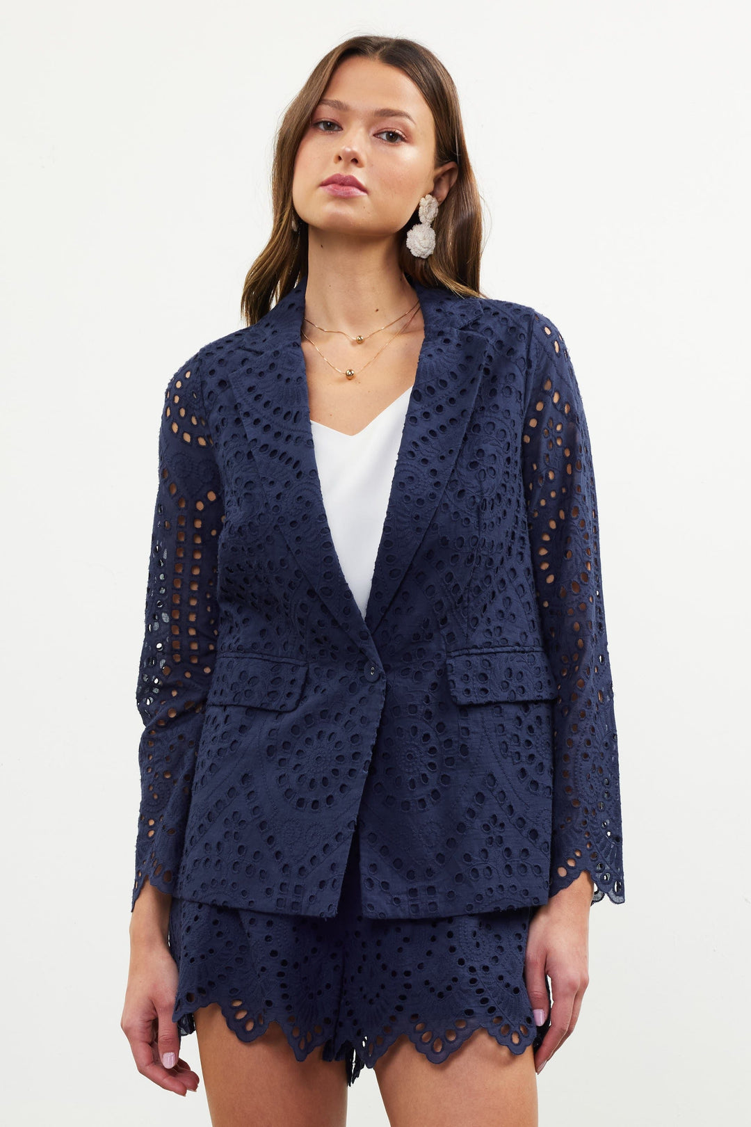 Skies Are Blue Blazer Emery Lace Blazer